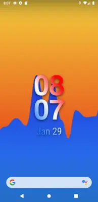 Simple Gradient Clock Widget android App screenshot 10