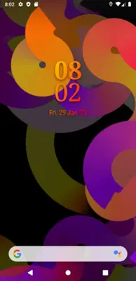 Simple Gradient Clock Widget android App screenshot 12