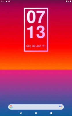 Simple Gradient Clock Widget android App screenshot 4